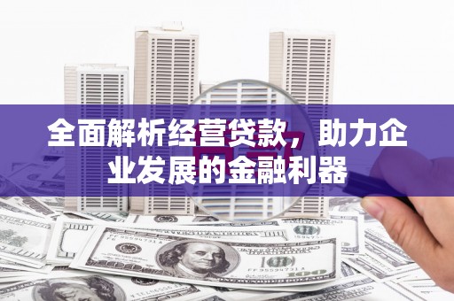本溪全面解析经营贷款，助力企业发展的金融利器