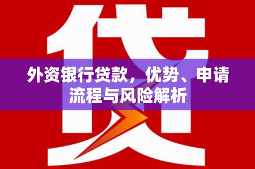 本溪外资银行贷款，优势、申请流程与风险解析