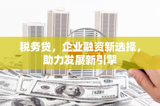 本溪税务贷，企业融资新选择，助力发展新引擎