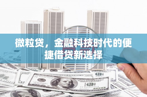 本溪微粒贷，金融科技时代的便捷借贷新选择