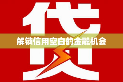 本溪解锁信用空白的金融机会