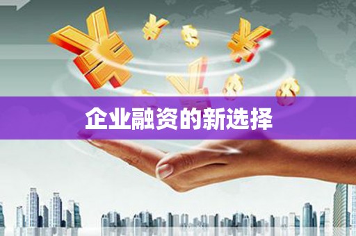 本溪企业融资的新选择